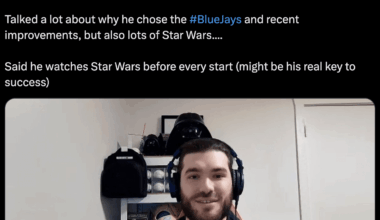 [Bannon] Cody Ponce, with a Darth Vader helmet behind him, was introduced to the Toronto media tonight. Talked a lot about why he chose the #BlueJays and recent improvements, but also lots of Star Wars.... Said he watches Star Wars before every start (might be his real key to success)