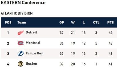 We're OK as long as we remain within 17 points of the Red Wings.