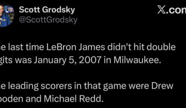 Before tonight, the last team to hold LeBron to under 10 points in a regular season game was the 06-07 Bucks
