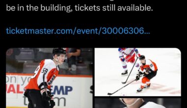 [Phantoms] It’s happening! NHLFlyers top prospect Oliver Bonk hits the ice tonight.