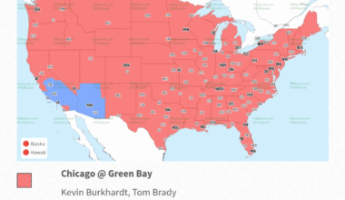 TV map for Sunday's game