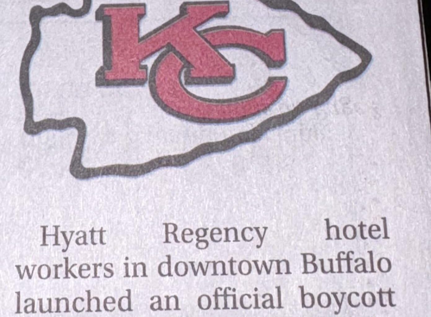 The Chiefs crossed a picket line while in Buffalo…