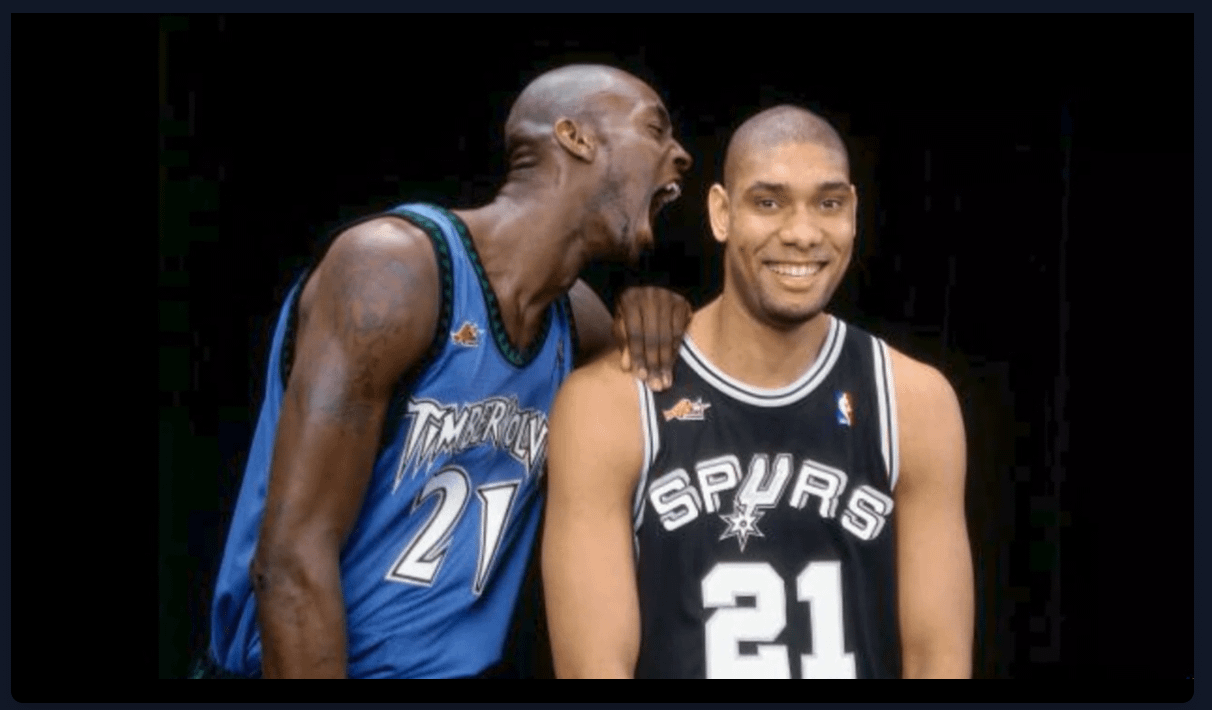 Tim Duncan and Kevin Garnett 🤣