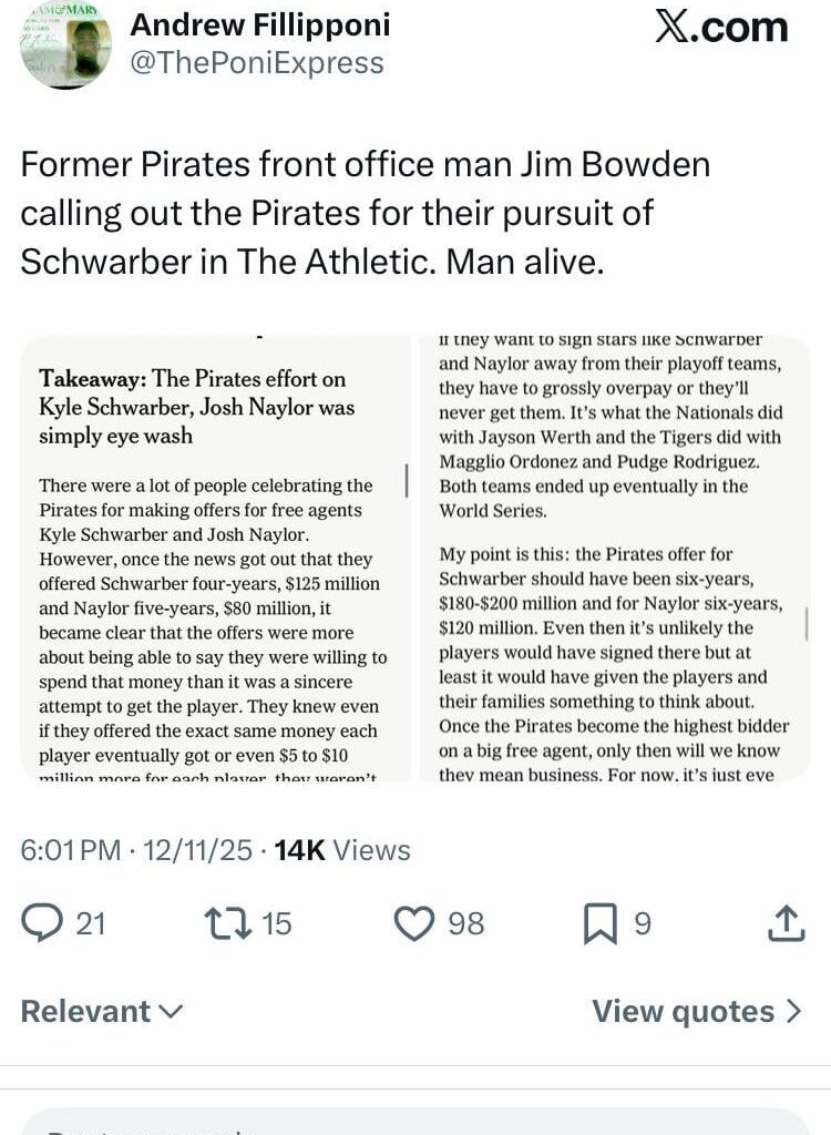 Bowden’s response to the pursuit of schwarber