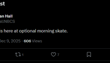 [Hall] Cam York is here at optional morning skate.