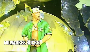 John Cena repping the Bucks and other WI teams back in the day
