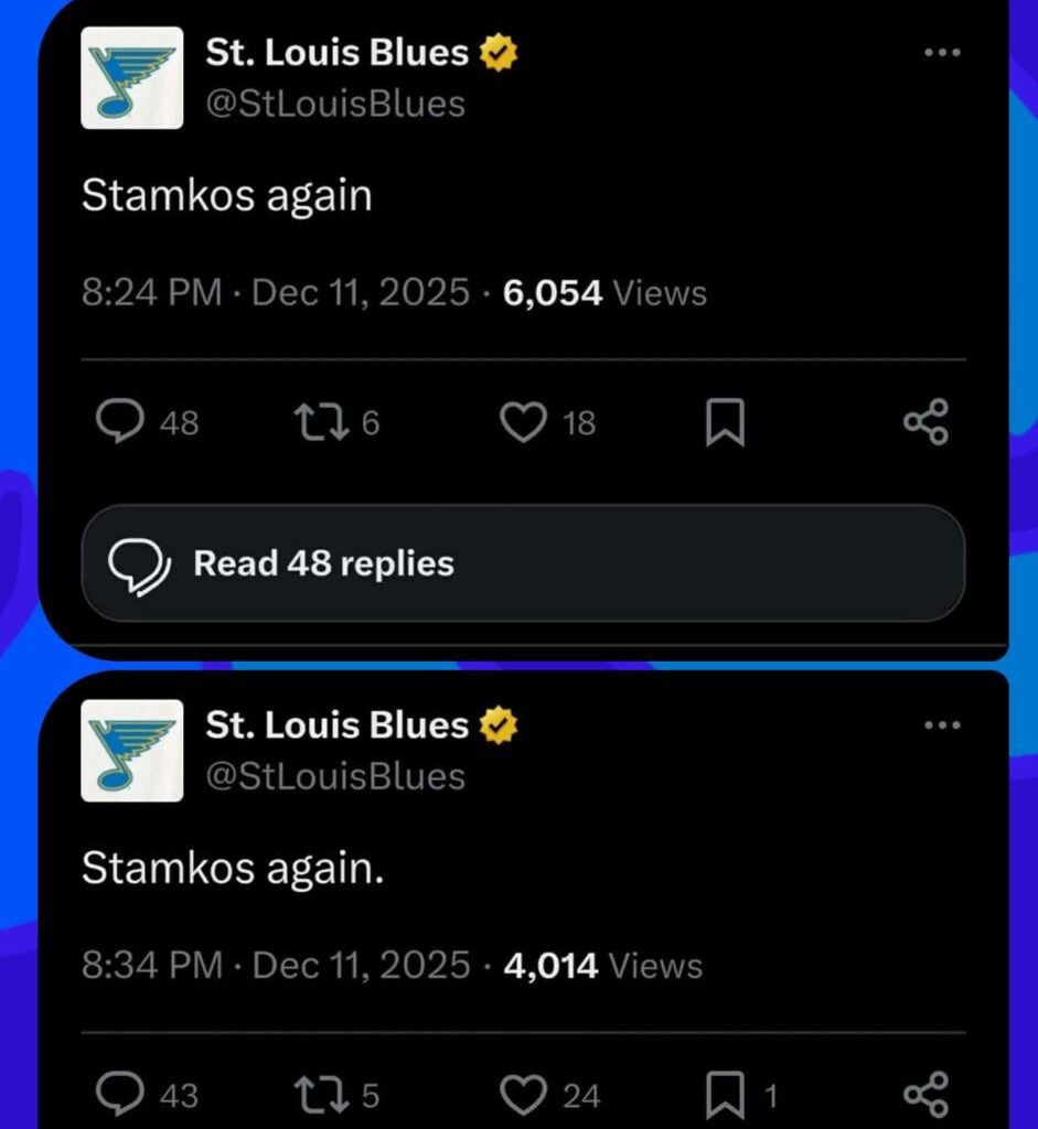 Blues social media team going through it