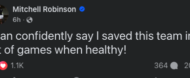 Mitchell Robinson on Facebook: