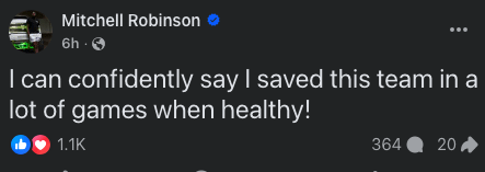 Mitchell Robinson on Facebook: