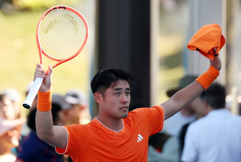 Wu Yibing hit 45 winners in a 7-5, 4-6, 6-4, 6-2 victory in just under three hours. Photo: Reuters