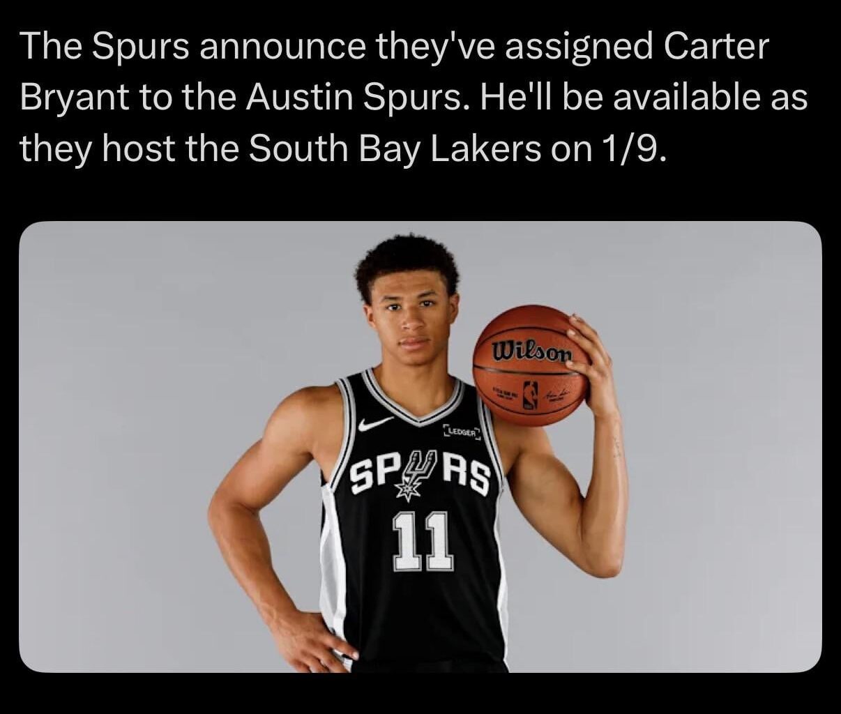 [Parades] Carter Bryant has been sent down to the G league