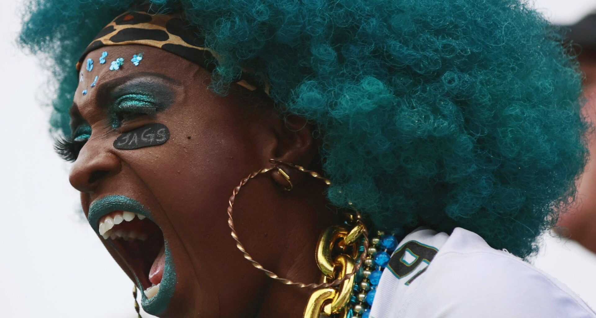 Is this our most iconic fan? She is at every home game. It is not every day you meet a Jag fan this enthusiastic.