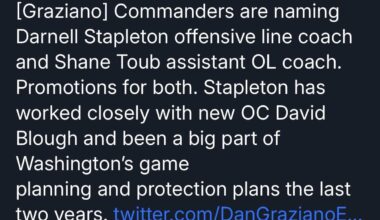 Stapleton new OL Coach per Graziano