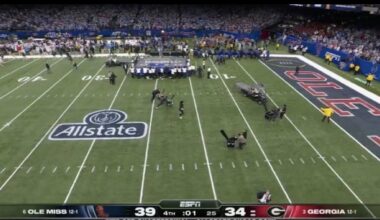 No I ment bc confetti and fans were on the field