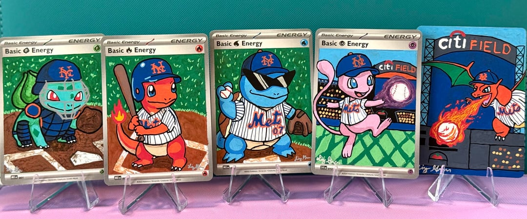 Painted more Pokemon as Mets players