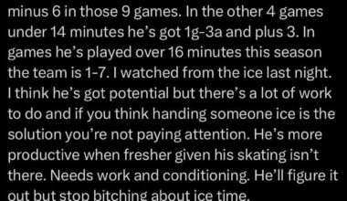 Paul Bissonnette’s take on the Michkov ice time discourse.