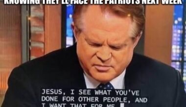 Only silver lining of the Texans winning is knowing the patsies face that same D next week