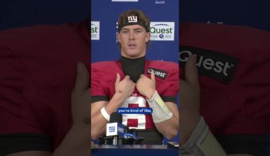 Jaxson Dart on competing week in and week out #shorts #nfl #Giants #nygiants #newyorkgiants