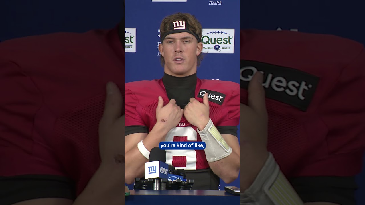Jaxson Dart on competing week in and week out #shorts #nfl #Giants #nygiants #newyorkgiants