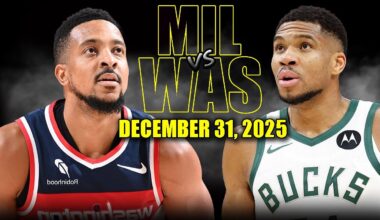 Milwaukee Bucks vs Washington Wizards Full Game Highlights – December 31, 2025 | NBA Season