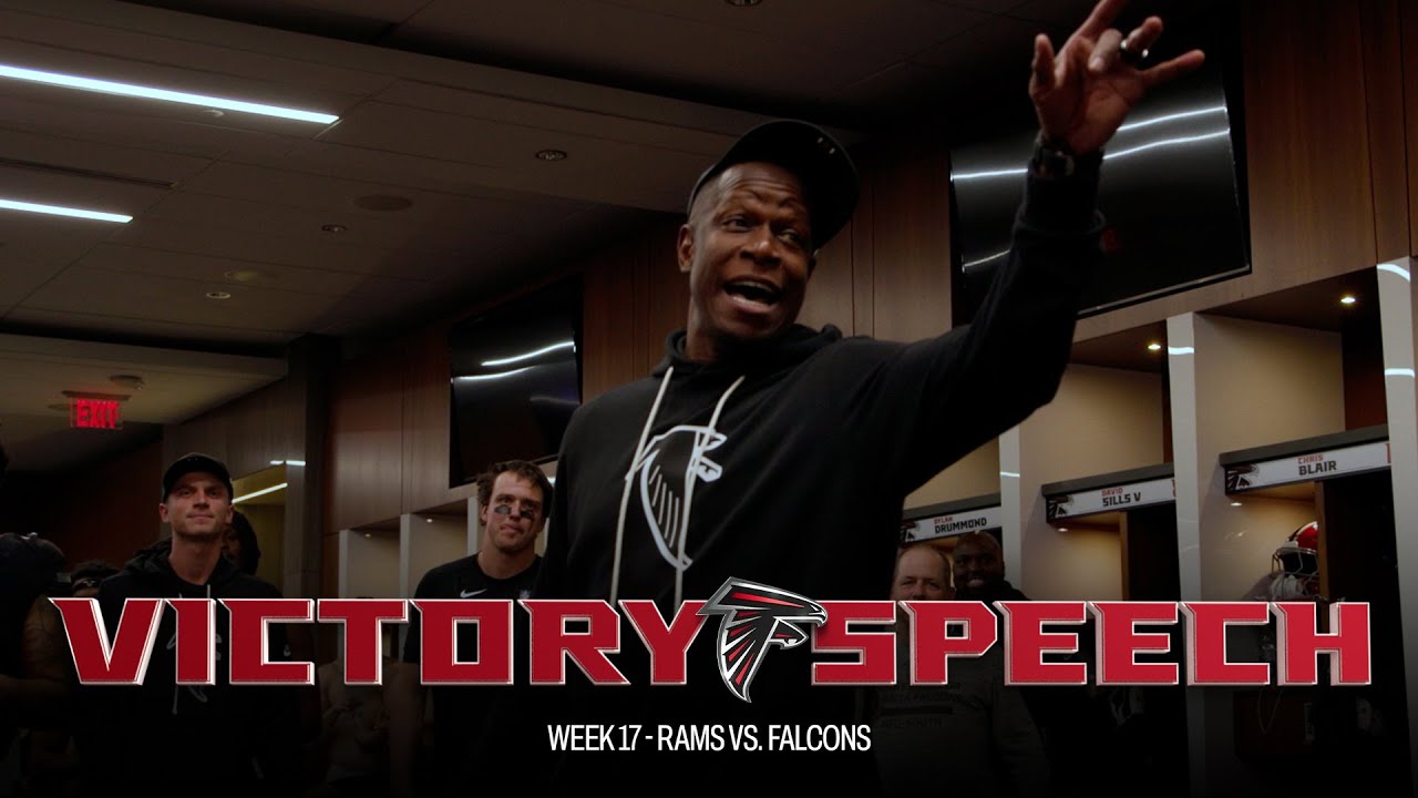 Raheem Morris postgame victory speech after MNF win over the Rams | Atlanta Falcons
