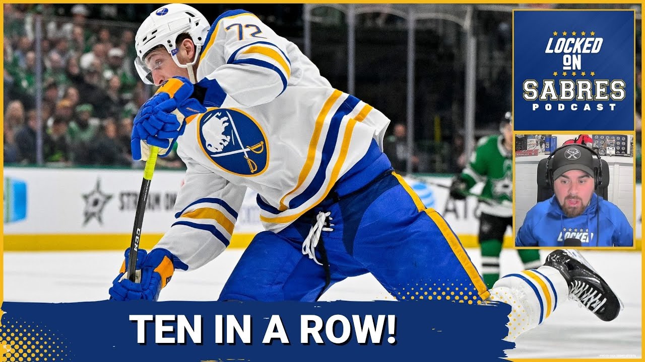 Tage Thompson carries Buffalo Sabres to their tenth win in a row against the Dallas Stars!