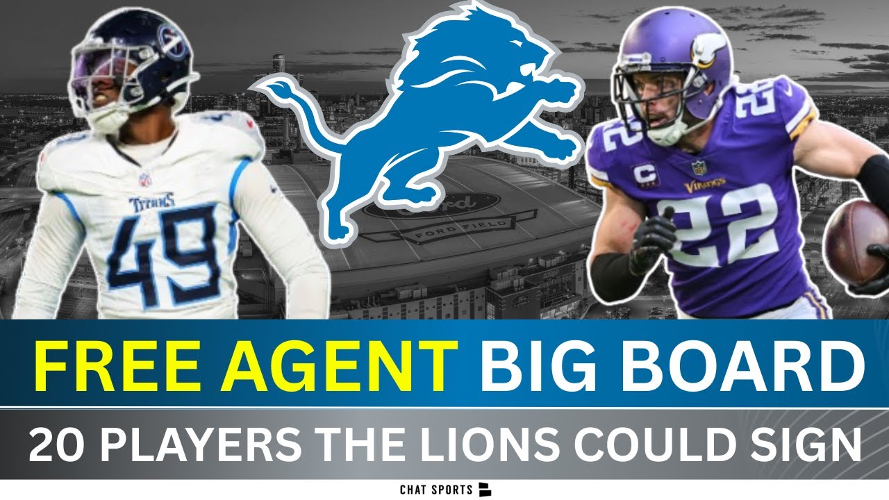 Lions Free Agent Big Board: Top 20 Players Lions Could Sign Ft. Jaelan Phillips