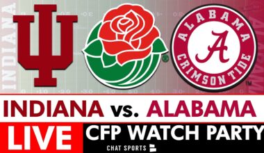 College Football Playoff LIVE Stream: Indiana vs. Alabama, Rose Bowl Free CFP Watch Party On ESPN