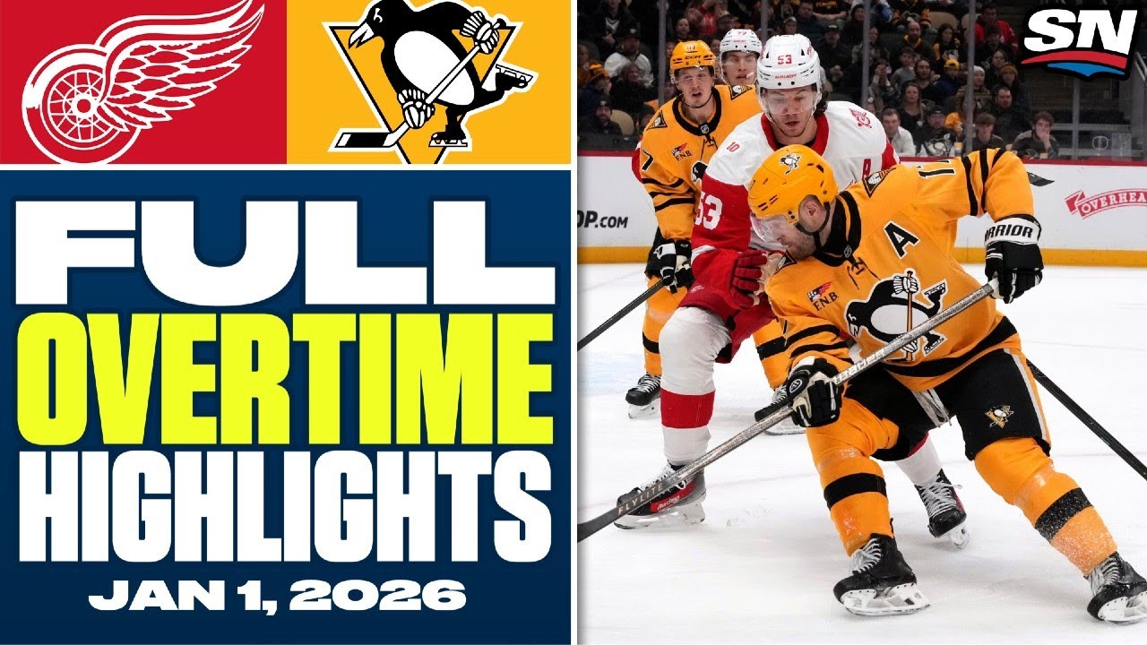 Detroit Red Wings at Pittsburgh Penguins | FULL Overtime Highlights - January 1, 2026