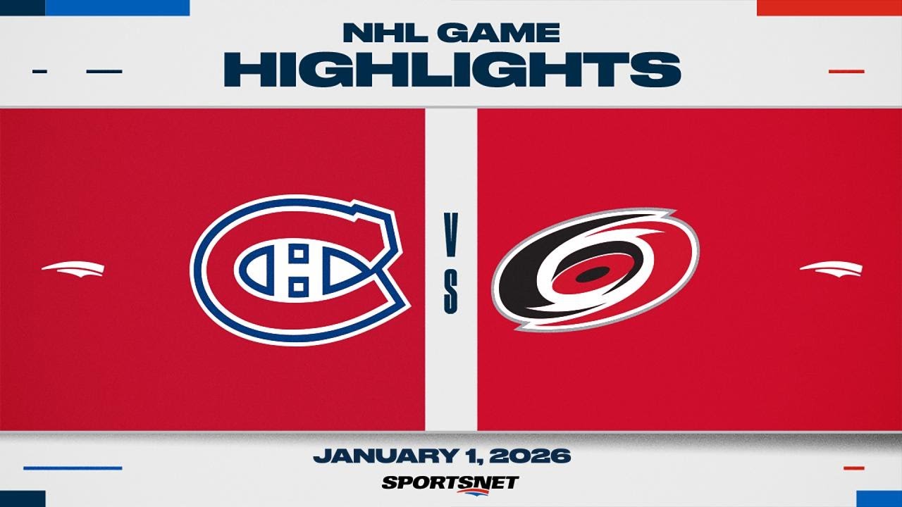 NHL Highlights | Canadiens vs. Hurricanes - January 1, 2026