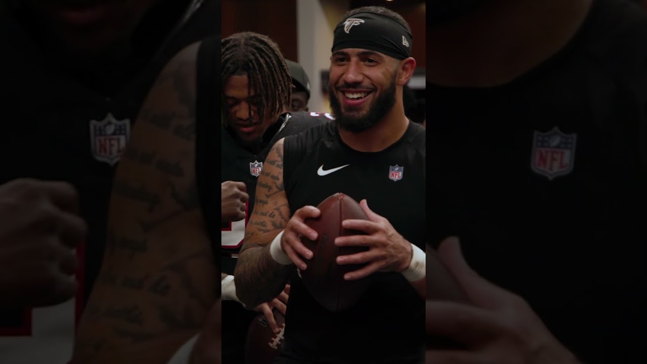 Locker room vibes after the Monday night WIN in ATL ‼️ #nfl #atlantafalcons #nflfranchise