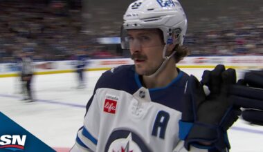 Jets' Mark Scheifele Chases Maple Leafs' Joseph Woll With Fourth Goal