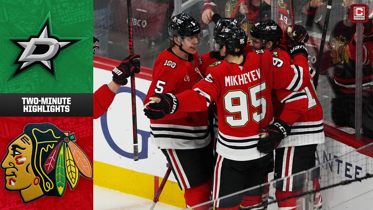 Chicago Blackhawks vs. Dallas Stars (1/1/25) | Game Highlights | CHSN Blackhawks