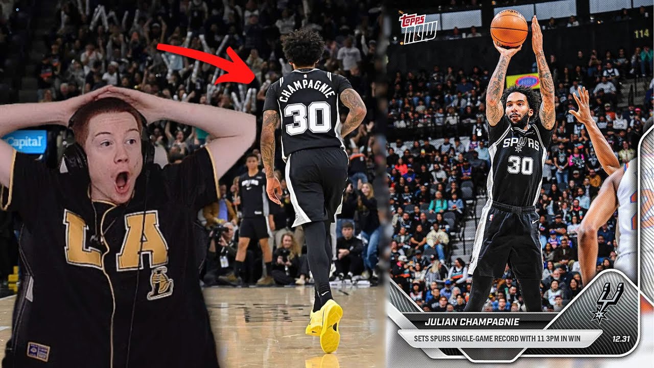 JULIAN CHAMPAGNIE THREE BALL! Reacting to Spurs vs Knicks!