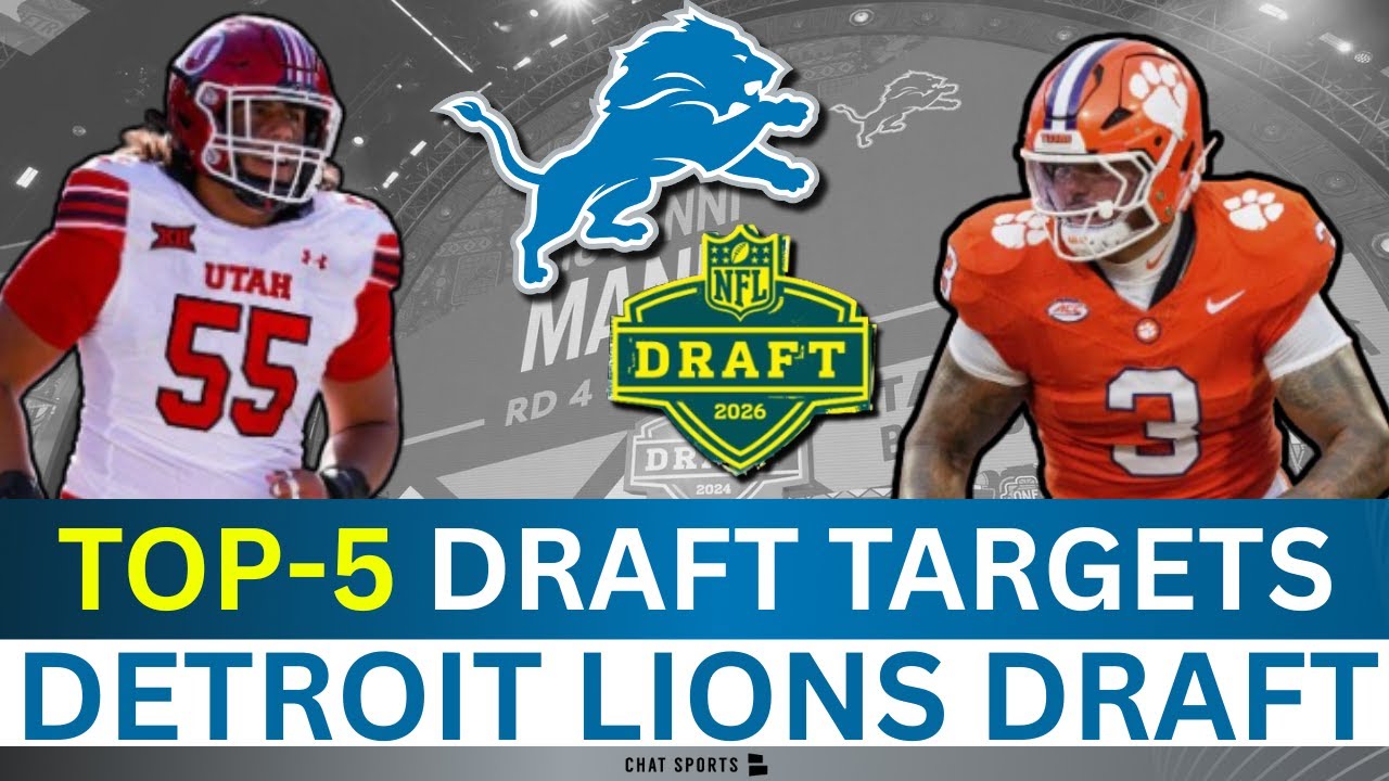 Detroit Lions Top-5 Round 1, 2026 NFL Draft Targets