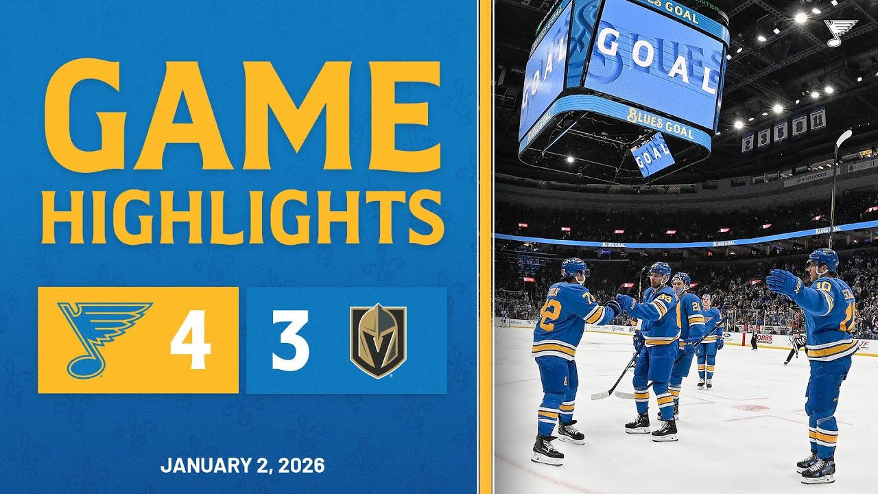 Game Highlights: Blues 4, Golden Knights 3