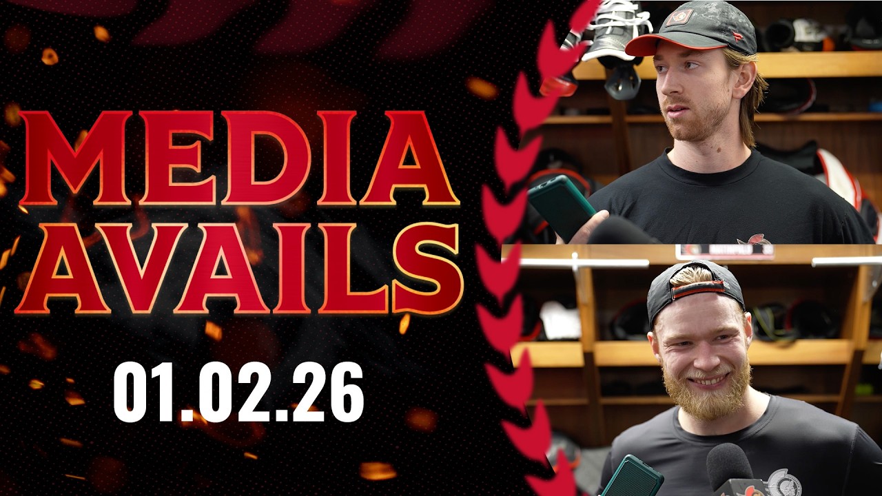 Jake Sanderson and Nikolas Matinpalo Media Availability