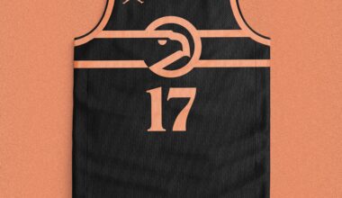 🏀🔴🟡⚪️ I design a new Atlanta Hawks jersey after every win this season: “Peach Nocturne”