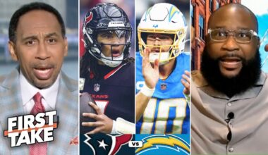 FIRST TAKE | "Texans D will stifle Justin Herbert's offense!" - Stephen A.: CJ Stroud beat Chargers