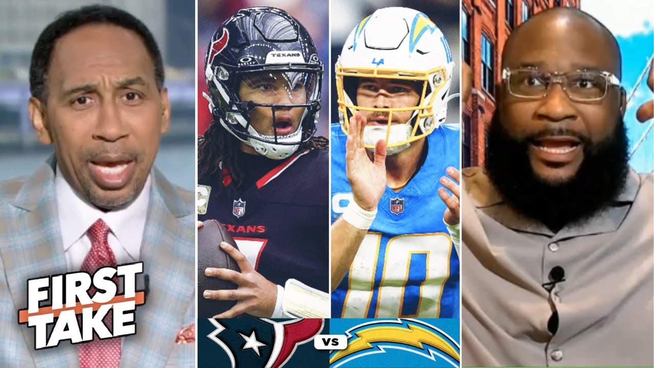 FIRST TAKE | "Texans D will stifle Justin Herbert's offense!" - Stephen A.: CJ Stroud beat Chargers