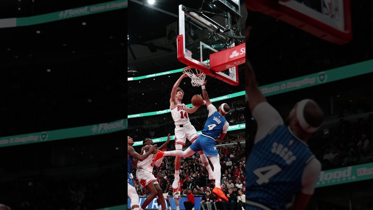 MATAS BUZELIS DUNK OF THE SEASON 🤯🤯 #nba #shorts #basketball #chicagobulls #poster #dunk #wild
