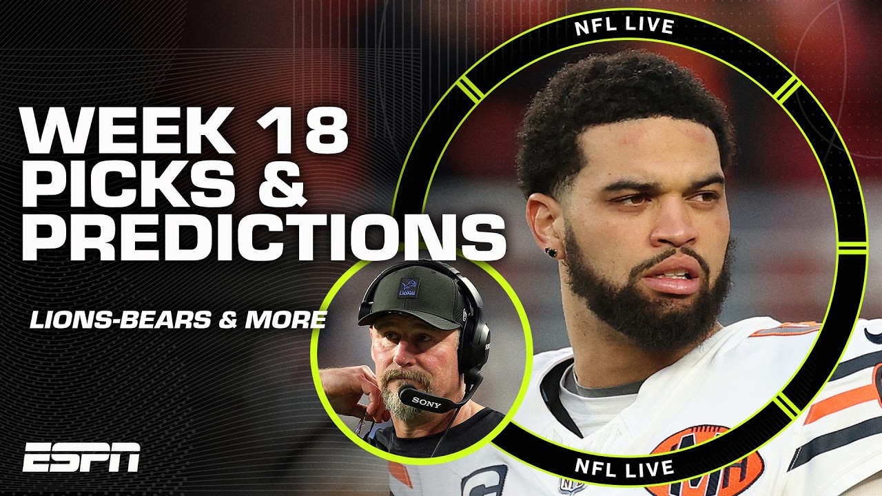 WEEK 18 PICKS 🔮 Lions-Bears, Panthers-Buccaneers & MORE 🍿 | NFL Live