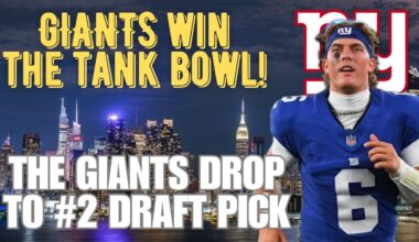 New York Giants WIN Tank Bowl Against Las Vegas Raiders Fall to #2 Pick in Draft Reaction!