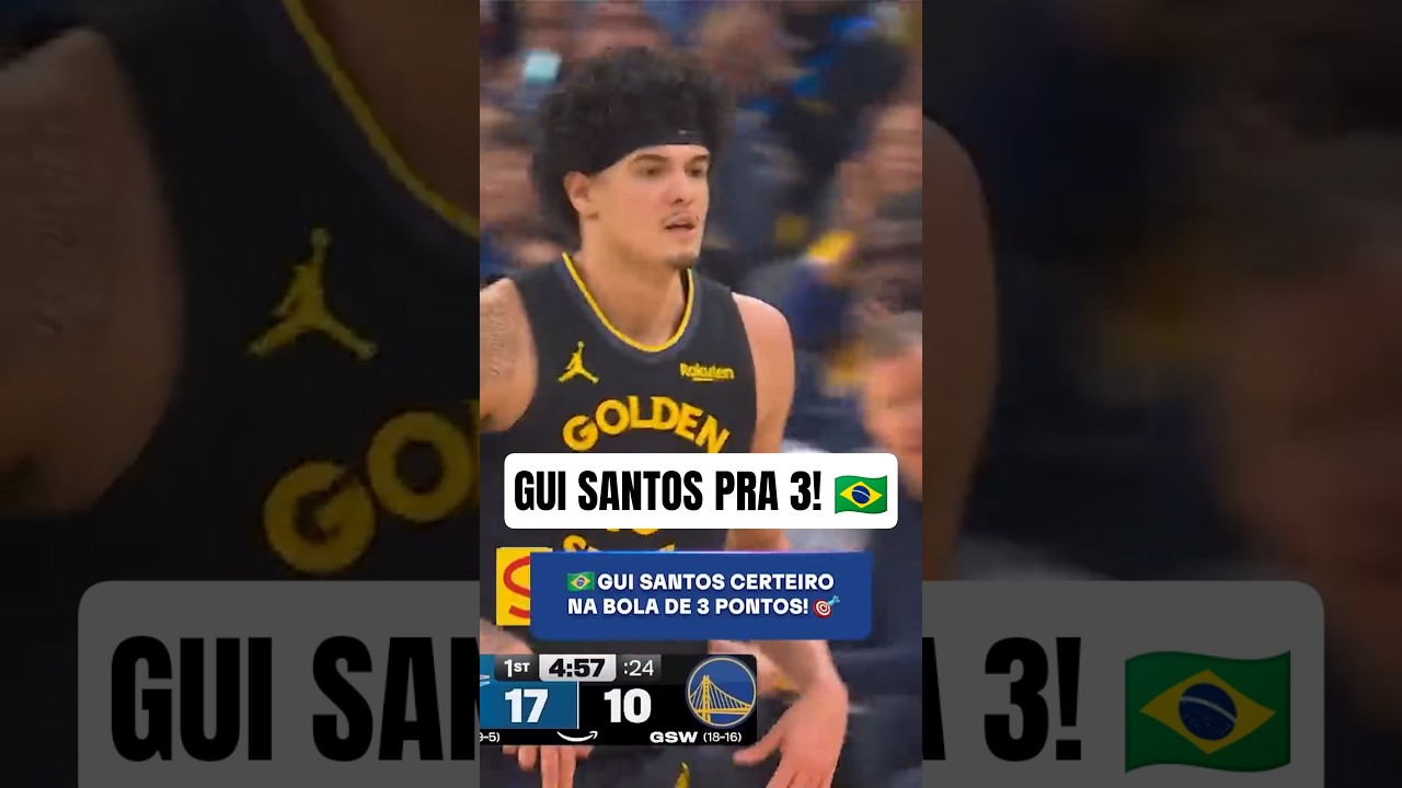 GUI SANTOS NA BOLA DE 3! 🇧🇷🔥 #NBA #GuiSantos #shorts