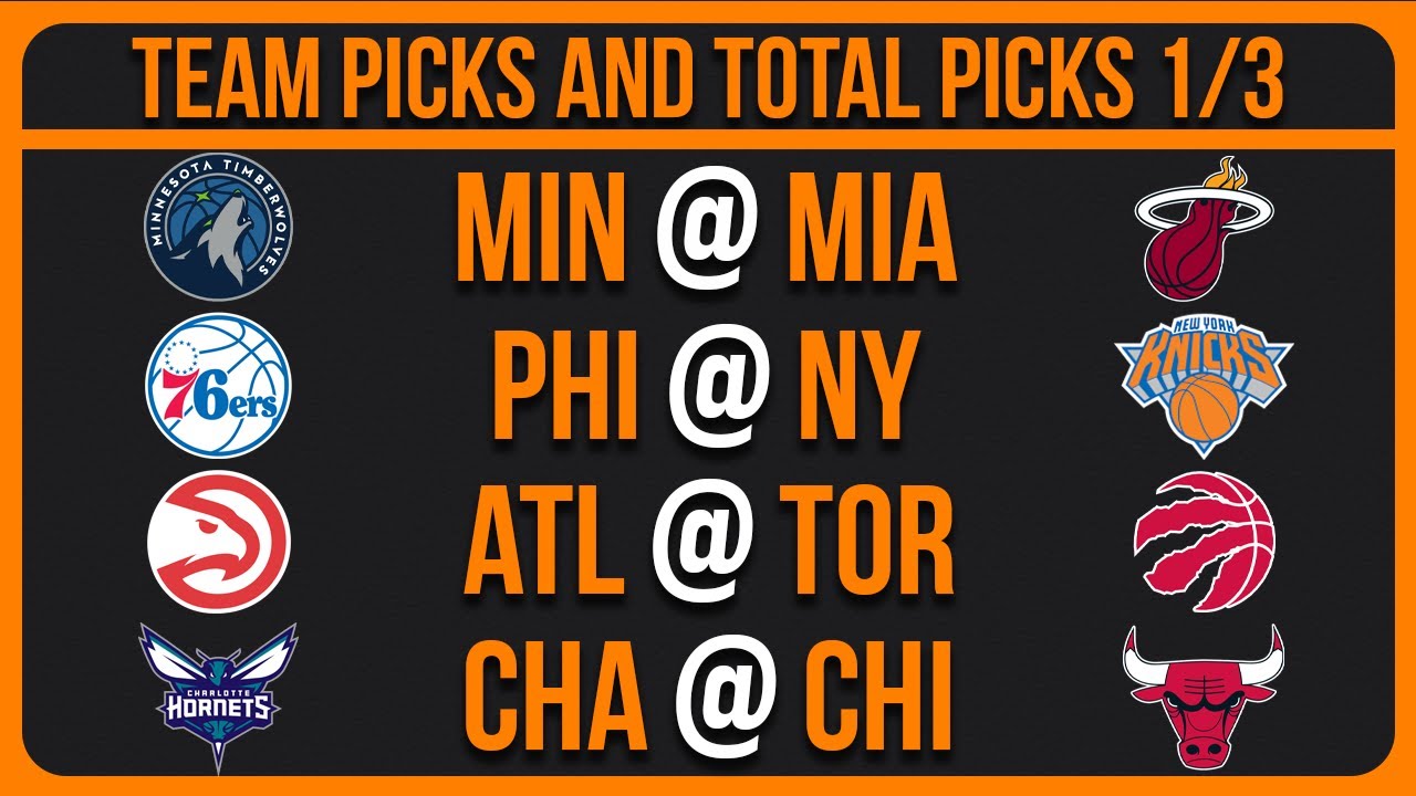 NBA Picks Today 1/3/26 NBA Picks and Predictions NBA Bets Today