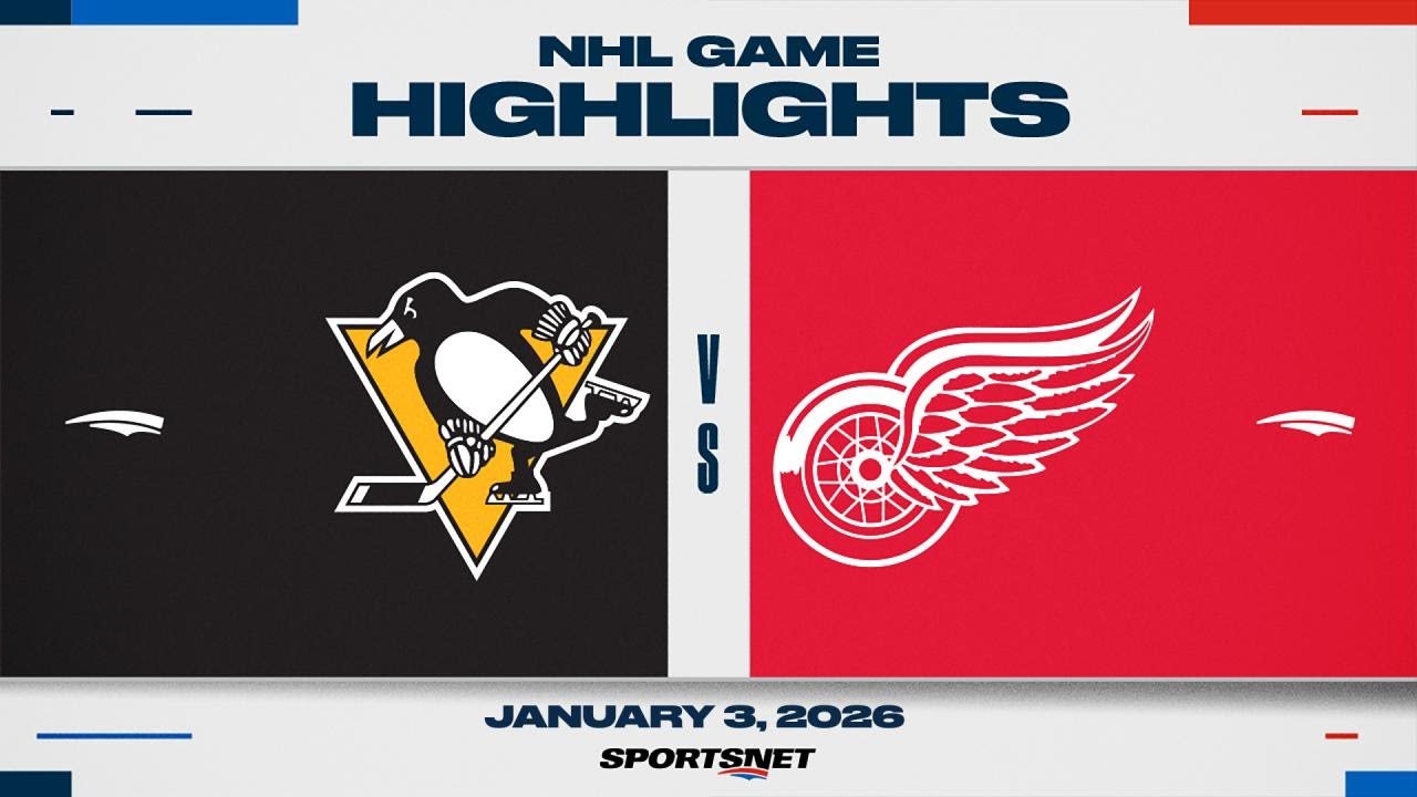 NHL Highlights | Penguins vs. Red Wings - January 3, 2026