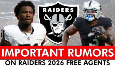 Raiders Rumors On These FUTURE 2026 Raiders Free Agents Is Important To See Before The Chiefs Game