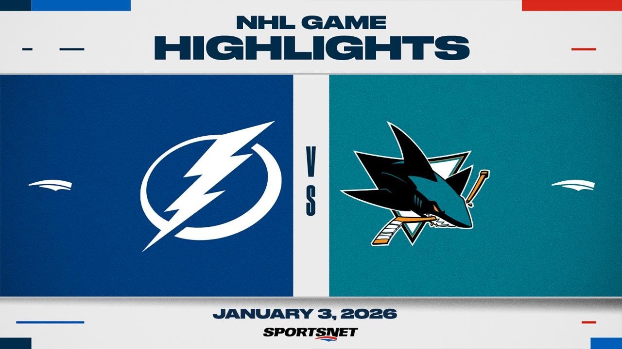 NHL Highlights | Lightning vs. Sharks - January 3, 2026