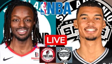 LIVE: PORTLAND TRAIL BLAZERS vs SAN ANTONIO SPURS | NBA | PLAY BY PLAY | SCOREBOARD