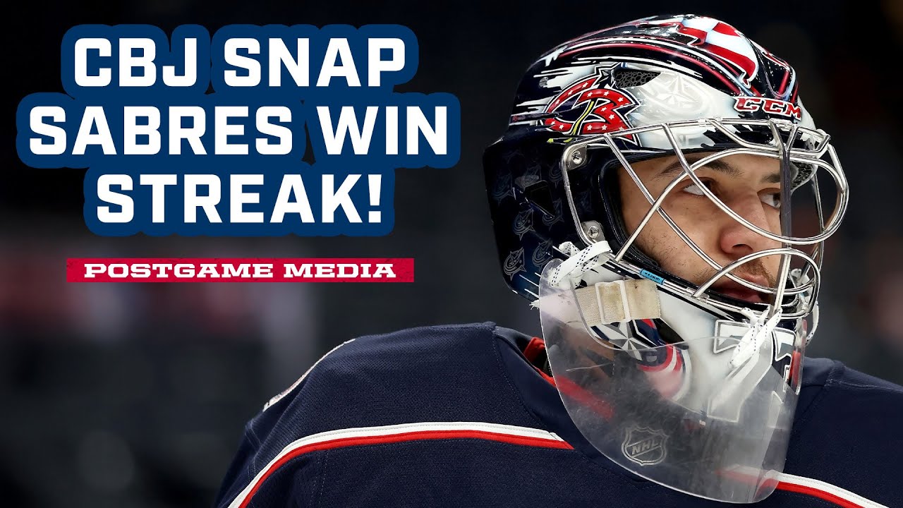 Blue Jackets Snap Sabres Win Streak with a 5-1 Victory on Kids Takeover Day! 😀 | Postgame Media